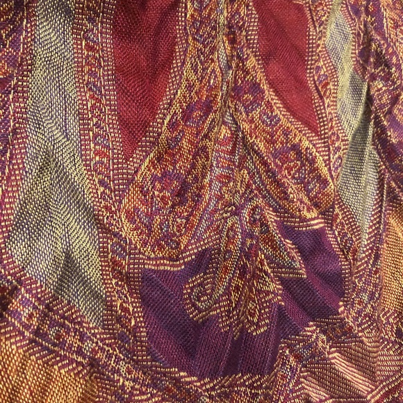 Fringed paisley scarf purple and magenta |‎ one size - Picture 6 of 7